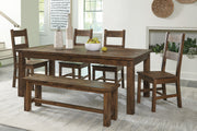 Home Elegance Jerrick Brown 6pc Dining Room Set
