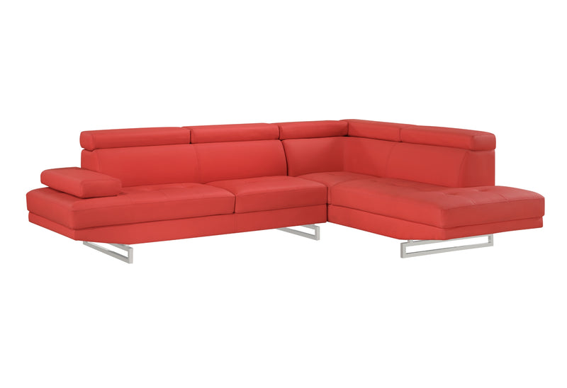 Global Furniture U9784 Red Right Arm Facing Sectional
