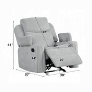 Acme Furniture Galya Light Gray Motion Glider Recliner