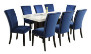 Steve Silver Camila White Blue 9pc Dining Set