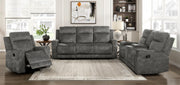 Home Elegance Muncie Brown Gray 3pc Living Room Set