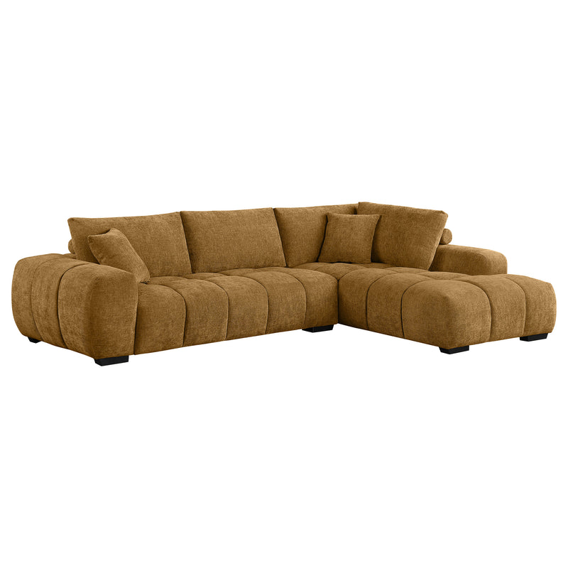 Coaster Furniture Camacho Amber Orange Sectional