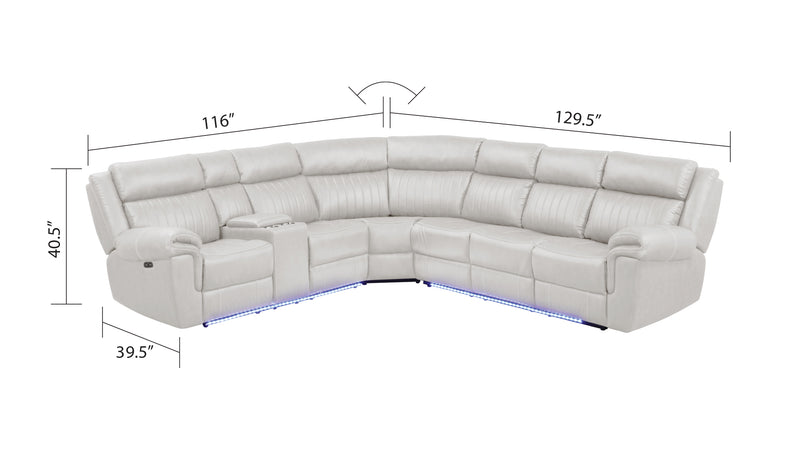 Galaxy Home Aviator Ice Recliner Sectional