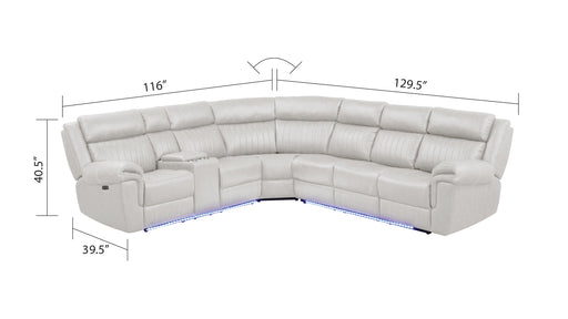 Galaxy Home Aviator Ice Recliner Sectional