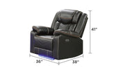Galaxy Home Challenger Black Recliner