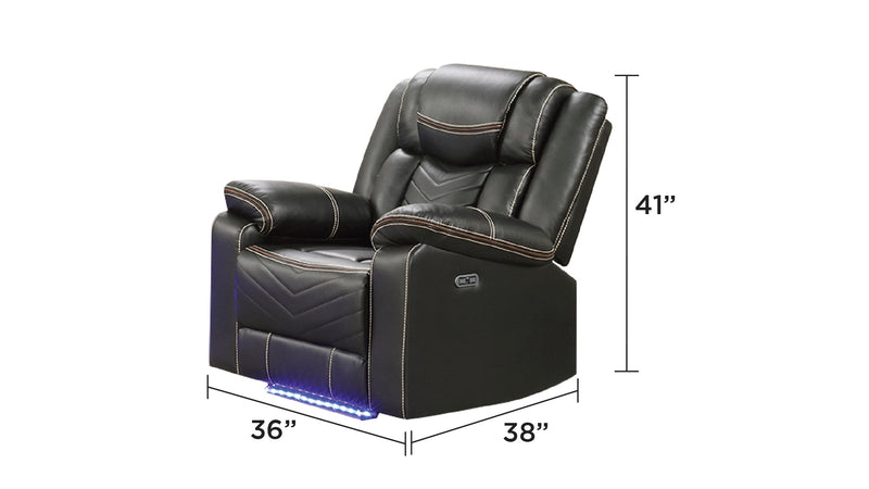 Galaxy Home Challenger Black Recliner