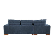Home Elegance Raife Gray 2pc Sectional with Left Chaise