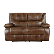 Home Elegance Ellicott Brown Double Reclining Love Seat