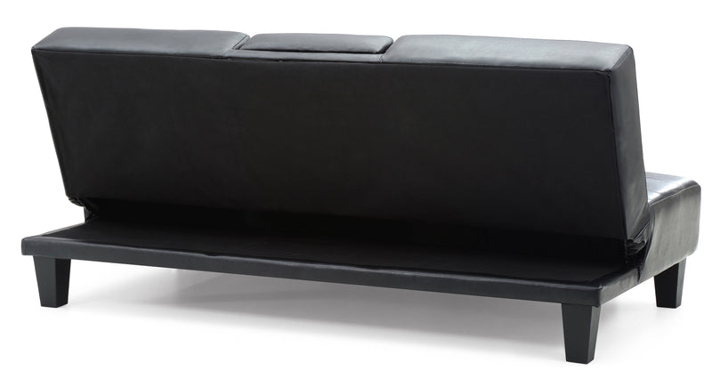 Glory Furniture Richie Black Faux Leather Sofa Bed