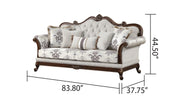 Galaxy Home Gloria White Button Tufted Sofa