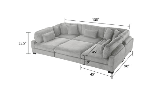 Galaxy Home Bentley Gray Setup 1 Sectional