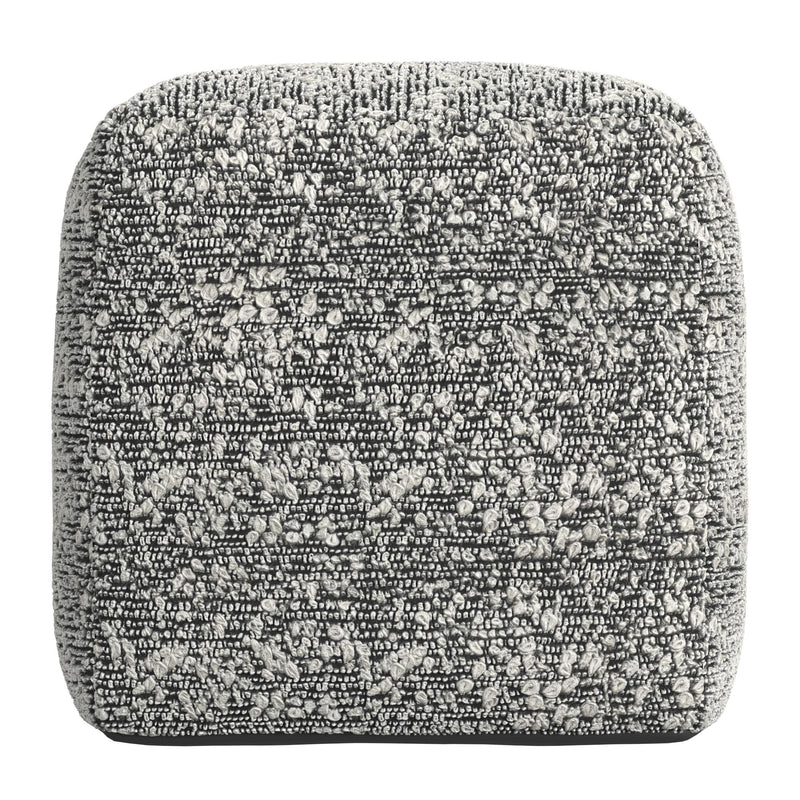 Steve Silver Nahara Black Boucle Woven Square Pouf