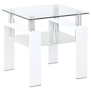 Coaster Furniture Dyer White End Table