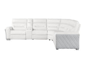 Global Furniture U2682 Grey White Sectional