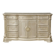 Home Elegance Antoinetta Champagne Dresser and Mirror