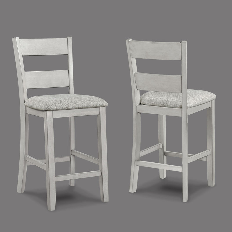 Crown Mark Lester Light Grey 5pc Counter Height Table Set