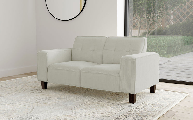 Coaster Furniture Deerhurst Greige Beige Grey Tufted Loveseat