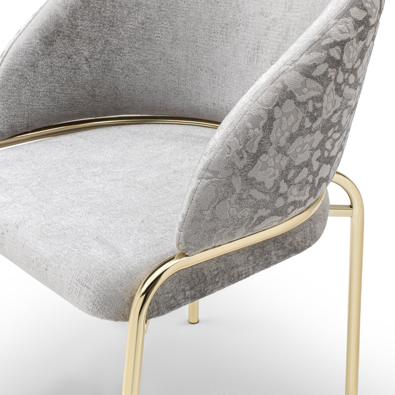 Galaxy Home Onyx Light Gray Gold Chairs