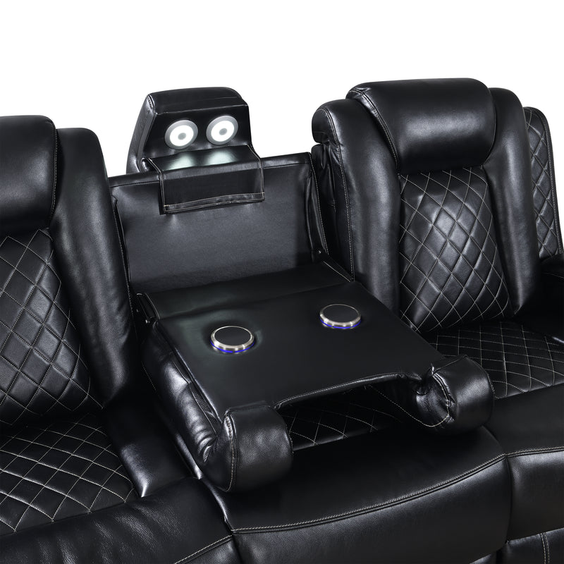 New Classic Furniture Orion II Black Reclining Sofa