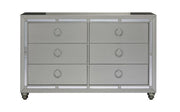Global Furniture Riley Silver Dresser and Mirror