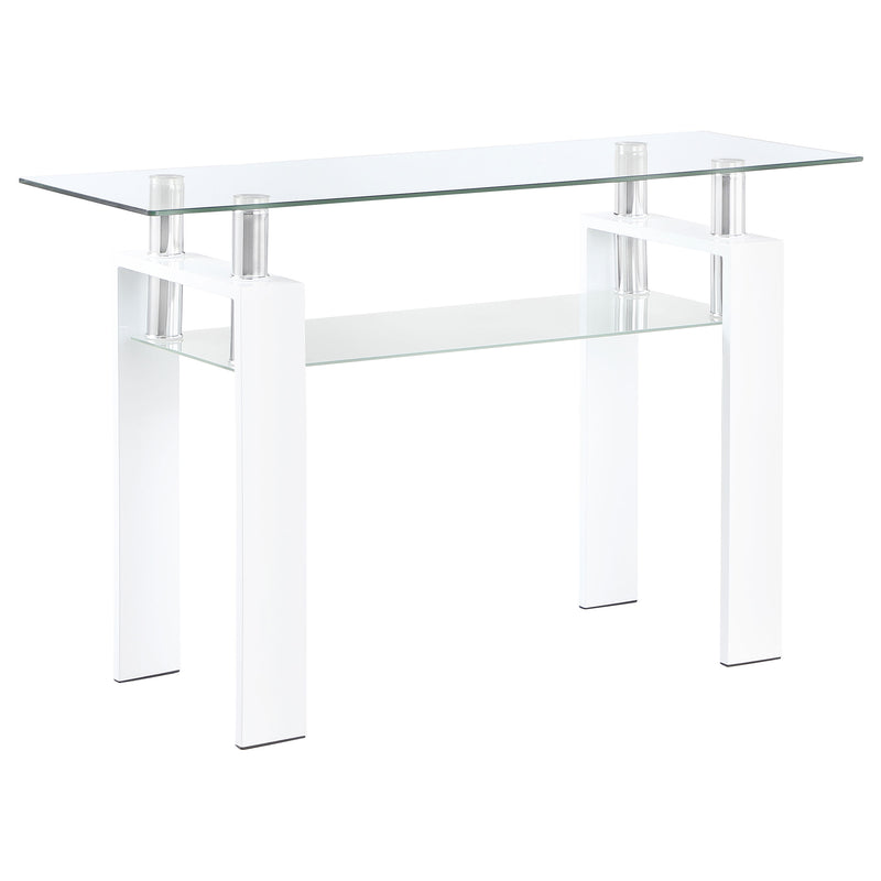 Coaster Furniture Dyer White Sofa Table