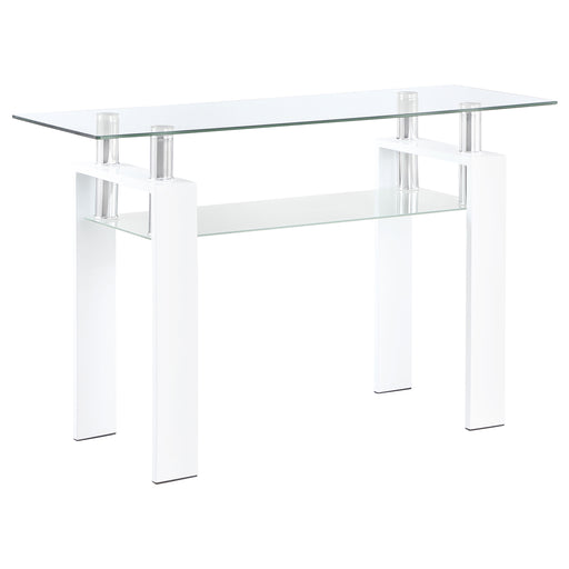 Coaster Furniture Dyer White Sofa Table