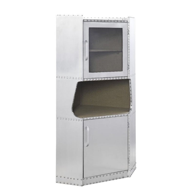Acme Furniture Brancaster Aluminum Corner Cabinet