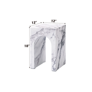 Acme Furniture Fritzy White 3pc Coffee Table Set with Square End Table