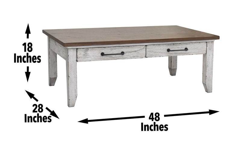 Steve Silver Bear Creek White Honey Smoke Cocktail Table