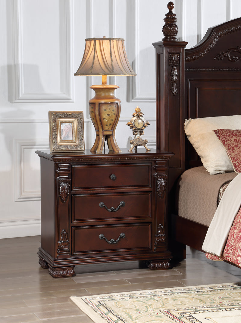 Glory Furniture Lyndon Cherry 2 Drawer Night Stand