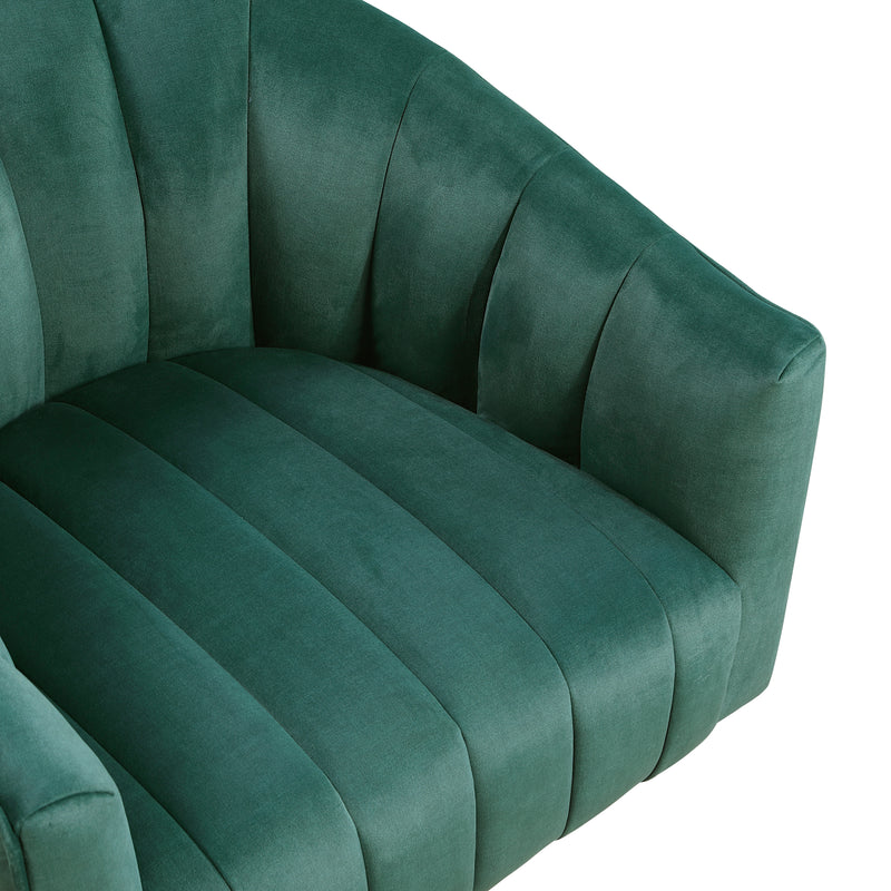 Home Elegance Bristol Teal Swivel Chair
