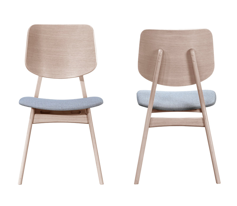 2 New Classic Furniture Oscar White Wood Back Chairs