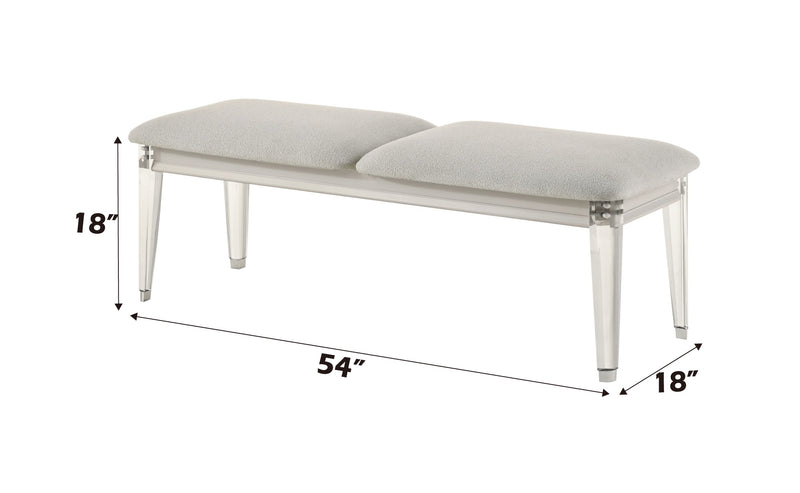Acme Furniture Laveda Light Gray Bench