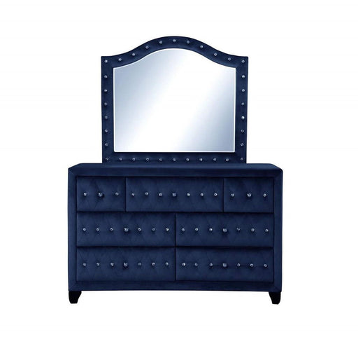Galaxy Home Sophia Blue Wood Mirror