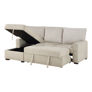 Home Elegance Gallatin Beige 2pc Sectional with Left Chaise