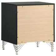 Coaster Furniture Lucia Black 2 Drawer Nightstand
