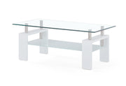 Global Furniture T648 Clear White Coffee Table