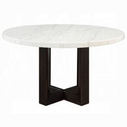 Acme Furniture Edwyn Gray White Natural Espresso 5pc Dining Room Set