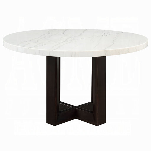 Acme Furniture Edwyn Gray White Natural Espresso 5pc Dining Room Set