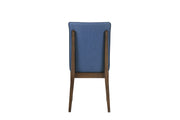 2 New Classic Furniture Maggie Walnut Blue Dining Chairs