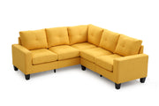 Glory Furniture Newbury Yellow Fabric Sectional