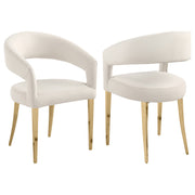 2 Coaster Furniture Galiano Cream White Dining Arm Chairs