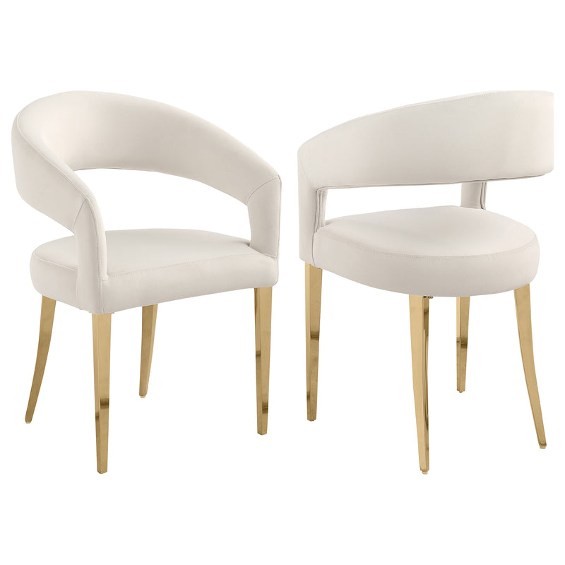 2 Coaster Furniture Galiano Cream White Dining Arm Chairs