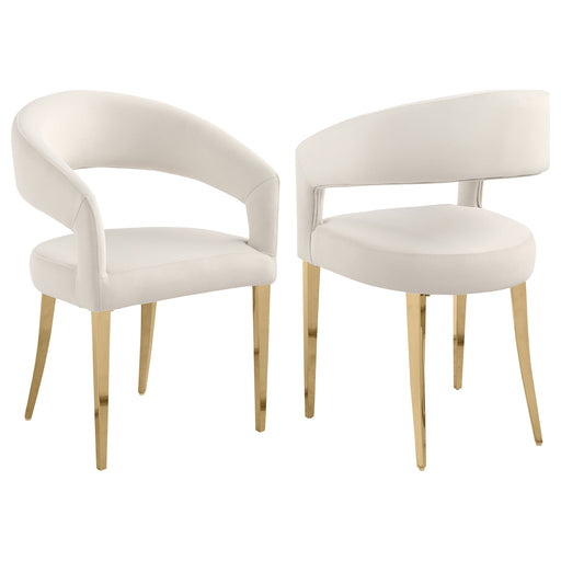 2 Coaster Furniture Galiano Cream White Dining Arm Chairs