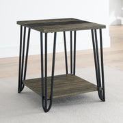 Steve Silver Harper Brown End Table with Sintered Stone Inlay