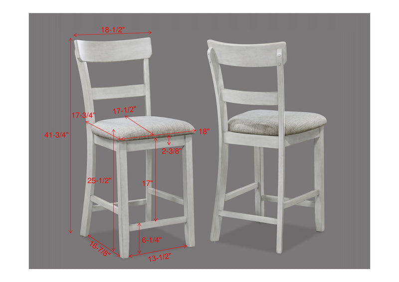 Crown Mark Henderson Drift Wood 5pc Counter Height Set