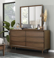 Home Elegance Astrid Brown Walnut Dresser And Mirror