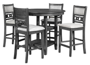 New Classic Furniture Gia Gray Round 5pc Counter Height Set