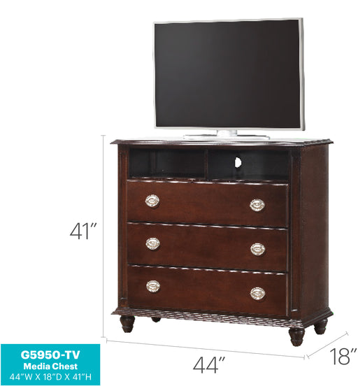 Glory Furniture Summit Cappuccino Media Chest
