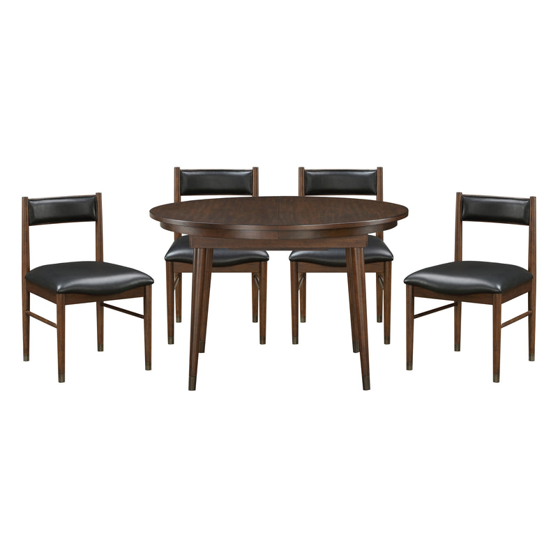 Home Elegance Clive Black Cherry 5pc Dining Room Set